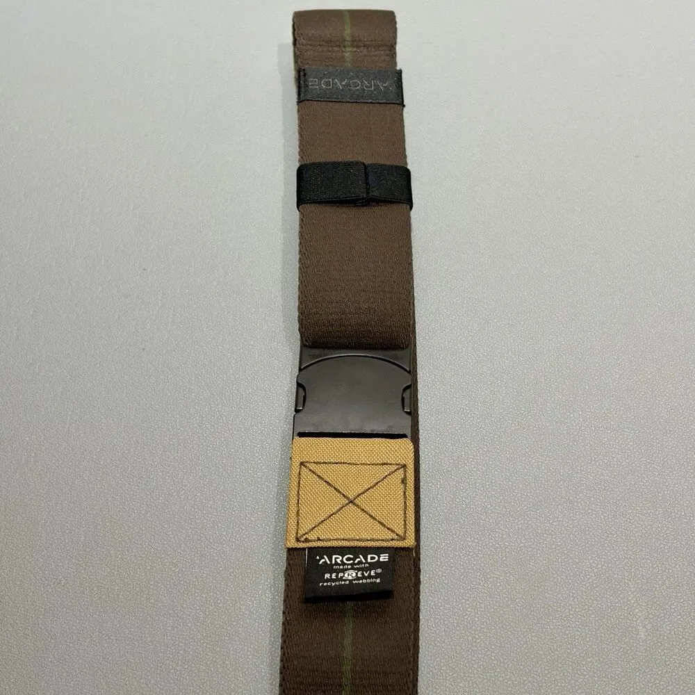 Arcade Adventure Belt Repreve Web Stretch Brown Standard Length 24”-38” 1.5”